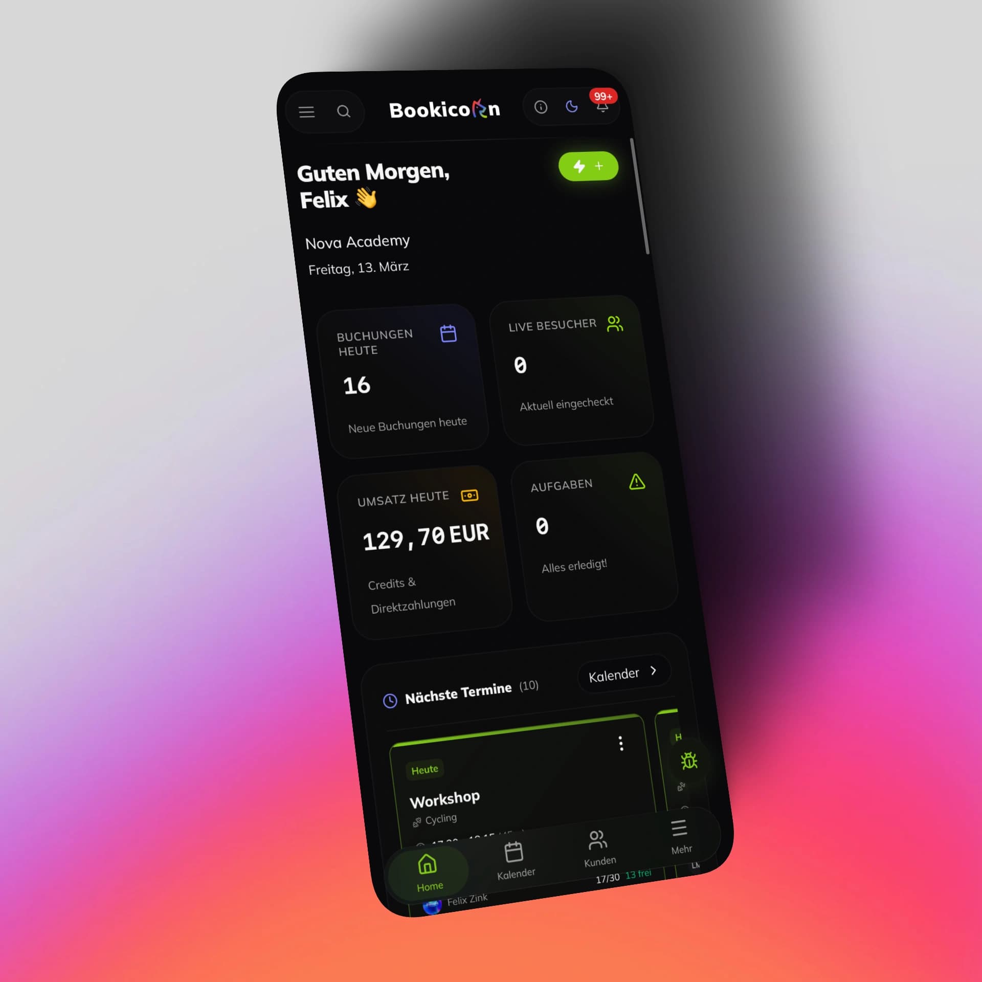 Gestión móvil a través de la app